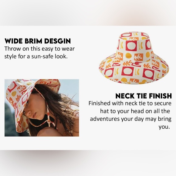 Lack of Color NWT Holiday Bucket Hat in Formes Sun Print - Picture 8 of 9